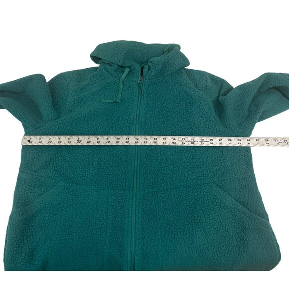 Muk Luks Womens Green Teddy Bear Sherpa Hooded Zip Up Jacket XL - Picture 7 of 8